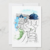 Invitation Destination de mariage moderne île grecque Skiatho (Dos)
