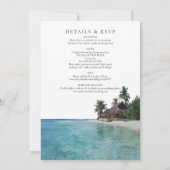 Invitation Destination de mariage tropical tout compris (Dos)