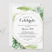 Invitation Destination géométrique Fêtons la fête (Devant)