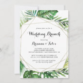 Invitation Destination géométrique Mariage tropical Brunch (Devant)