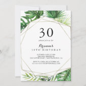 Invitation Destination géométrique Tropical 30e anniversaire (Devant)