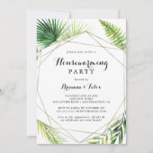 Invitation Destination Géométrique Tropical House Party (Devant)
