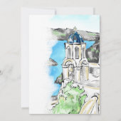 Invitation Destination Grèce île grecque Santorin (Dos)