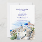 Invitation Destination Grèce île Partie de retraite (Dos)