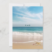 Invitation Destination Kauai Beach Starfish Mariage (Dos)