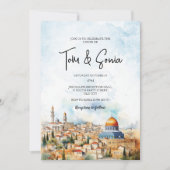 Invitation Destination Mariage de Jérusalem juive (Devant)