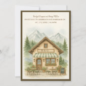 Invitation Destination mariage de Monogramme de Montagne Rust (Devant)