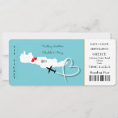 Invitation Destination Mariage Destination Crète Billet (Devant)