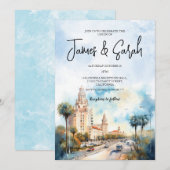Invitation Destination Mariage du paysage de Floride (Devant / Derrière)