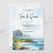 Invitation Destination Mariage du paysage d'Hawaii (Devant)