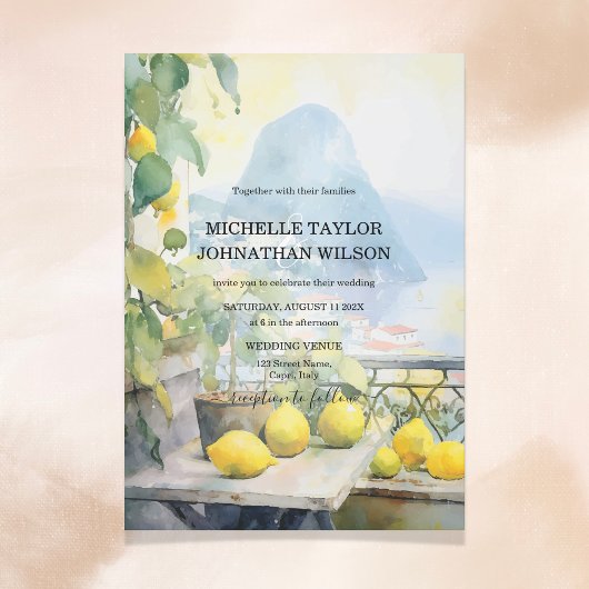 Invitation Destination Mariage Italie Capri Cinque Terre