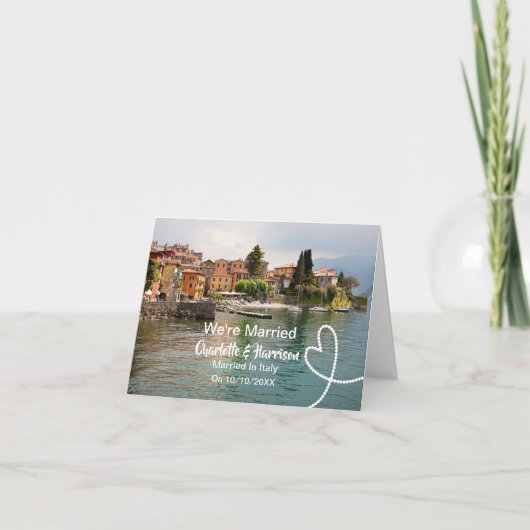 Invitation Destination Mariage Italie Europe (Devant)
