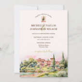 Invitation Destination Mariage Italie Toscane Florence (Devant)