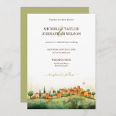 Invitation Destination Mariage Italie Toscane Florence (Devant / Derrière)
