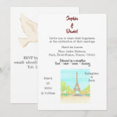 Invitation Destination mariage - Paris, France (Devant / Derrière)