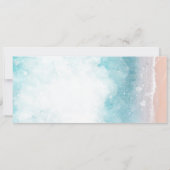Invitation Destination Mariage Pass Embarquement Plage Ocean  (Dos)