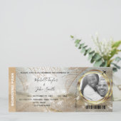 Invitation Destination Mariage Pass Plage Palm Tree (Debout devant)