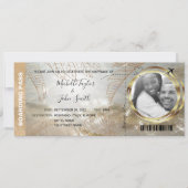 Invitation Destination Mariage Pass Plage Palm Tree (Devant)
