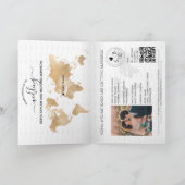 Invitation Destination mariage Passport Paris France Eiffel (Intérieur)