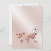 Invitation Destination Mariage Passport World Map Registre QR (Dos)