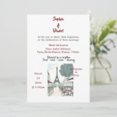 Invitation Destination mariage - Printemps à Paris (Debout devant)