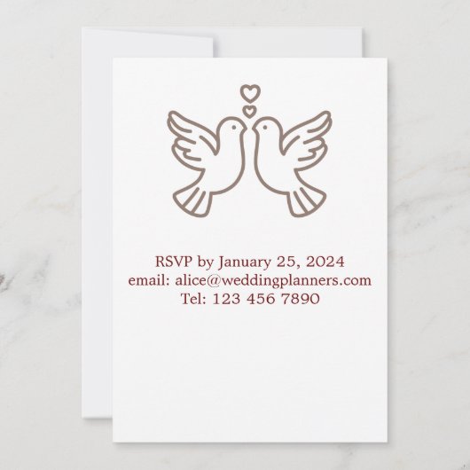 Invitation Destination mariage - Printemps à Paris (Dos)