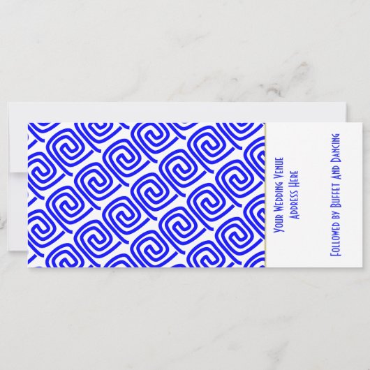 Invitation Destination Mariage tropical Santorin (Dos)