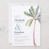 Invitation Destination minimaliste moderne pour palmier (Devant)