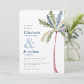 Invitation Destination minimaliste moderne pour palmier (Debout devant)