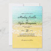 Invitation Destination moderne Plage d'été Mariage (Devant)