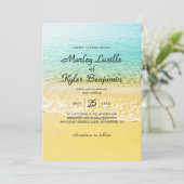 Invitation Destination moderne Plage d'été Mariage (Debout devant)