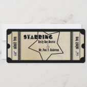 Invitation Destination Old Hollywood Ticket Playbill Wedding (Dos)