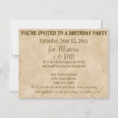 Invitation Destination Paradis Fête d'anniversaire sur la pla (Dos)