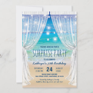 Invitation Destination Plage Surprise Anniversaire