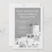 Invitation Destination Retraite Partie Grec Blanc Gray (Devant)
