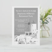 Invitation Destination Retraite Partie Grec Blanc Gray (Debout devant)