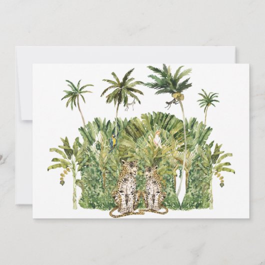 Invitation Destination Tropical Palmiers Sauver La Date (Dos)