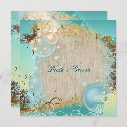 Invitation Destination tropicale à thème de mariage de plage (Devant / Derrière)