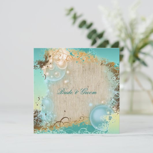 Invitation Destination tropicale à thème de mariage de plage (Debout devant)