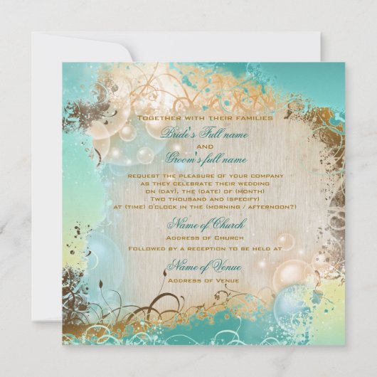 Invitation Destination tropicale à thème de mariage de plage (Dos)