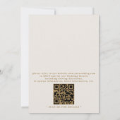 Invitation Destination Tropicale Élégante Mariage Code QR (Dos)