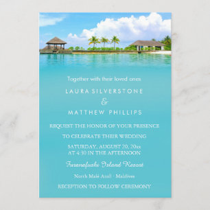 Invitation Destination tropicale Resort Beach Wedding