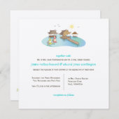 Invitation Destination Tropicale Wedding Beach Plage Planche  (Devant / Derrière)