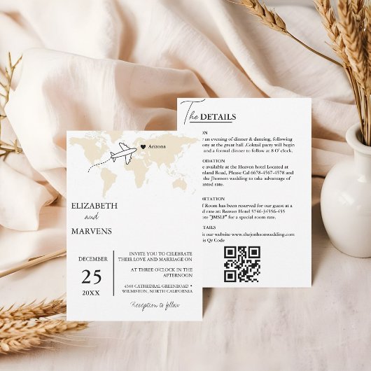 Invitation Destination Voyage Tout En Un Mariage