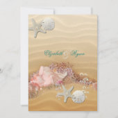 Invitation Destination Wedding Beach Starfish Seashells (Devant)