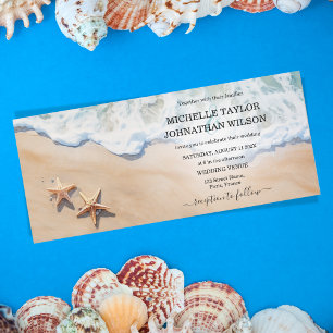 Invitation Destination Wedding Beach Tropical Island Starfish