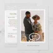 Invitation Destination Wedding Travel Theme Photo Thank You (Devant / Derrière)