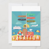 Invitation Destinations de vacances (Devant)