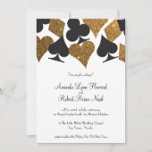 Invitation Destiny Las Vegas Mariage Inviter Faux Gold Partie (Devant)