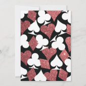 Invitation Destiny Las Vegas Mariage Inviter Rose Gold Partie (Dos)